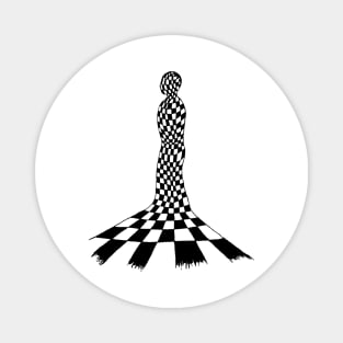 Checkered figure Magnet